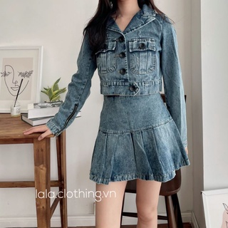 (SẴN) Set jeans xanh năng động
