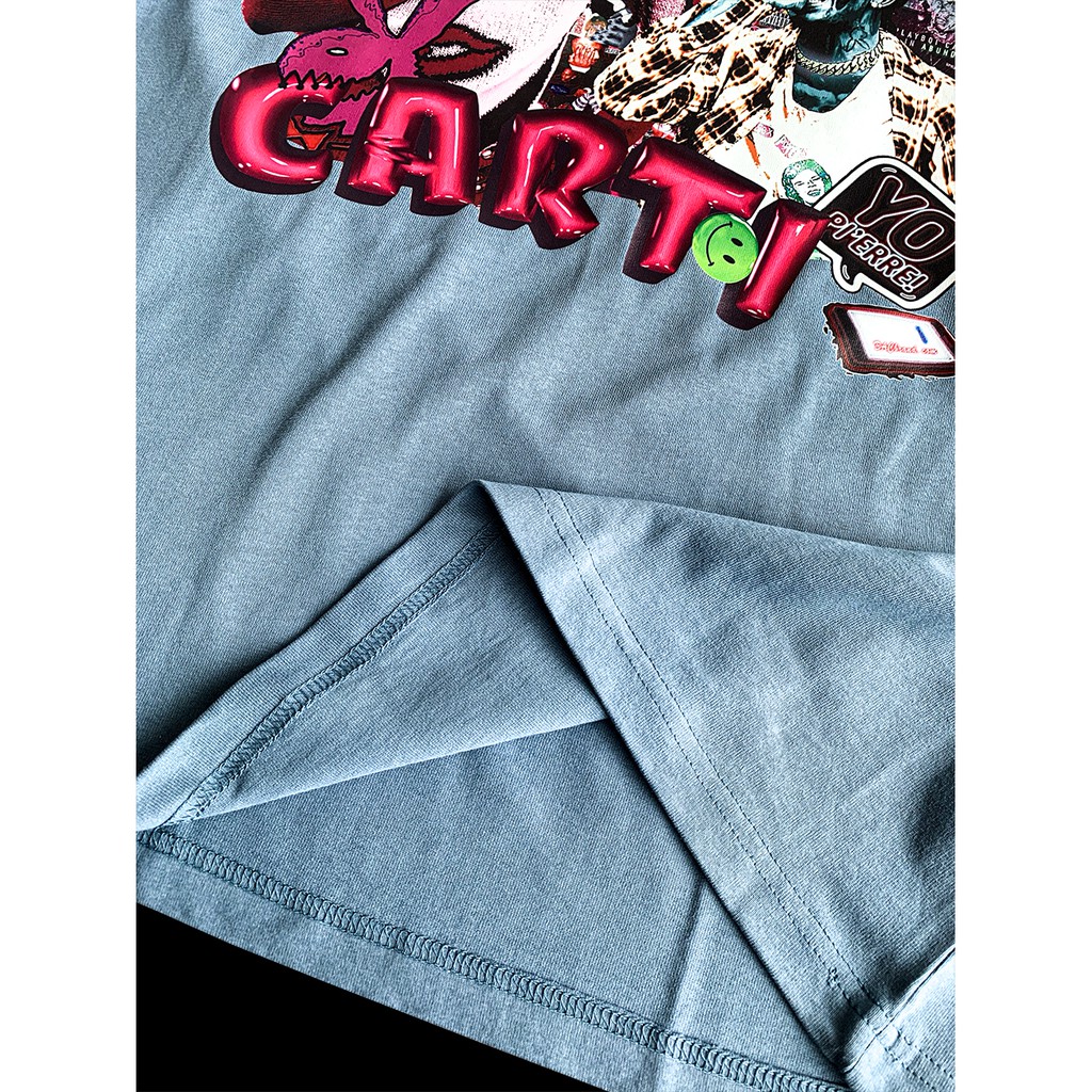 Áo Wash Vintage DACretro Playboi Carti HipHop tay lỡ Unisex cotton, Washed in hình Rapper Playboi Carti | BigBuy360 - bigbuy360.vn