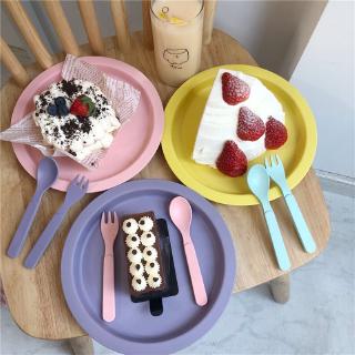 Đĩa Đựng Món Tráng Miệng/Salad Màu Sắc Macaron Kiểu Hàn Quốc