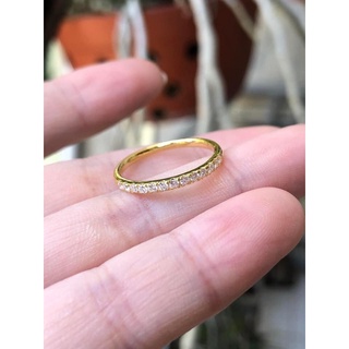 Nhẫn 1 hàng đá 1,5ly (có giấy của tiệm)