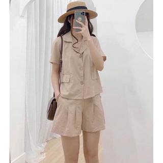 Set áo vest quần đùi đũi