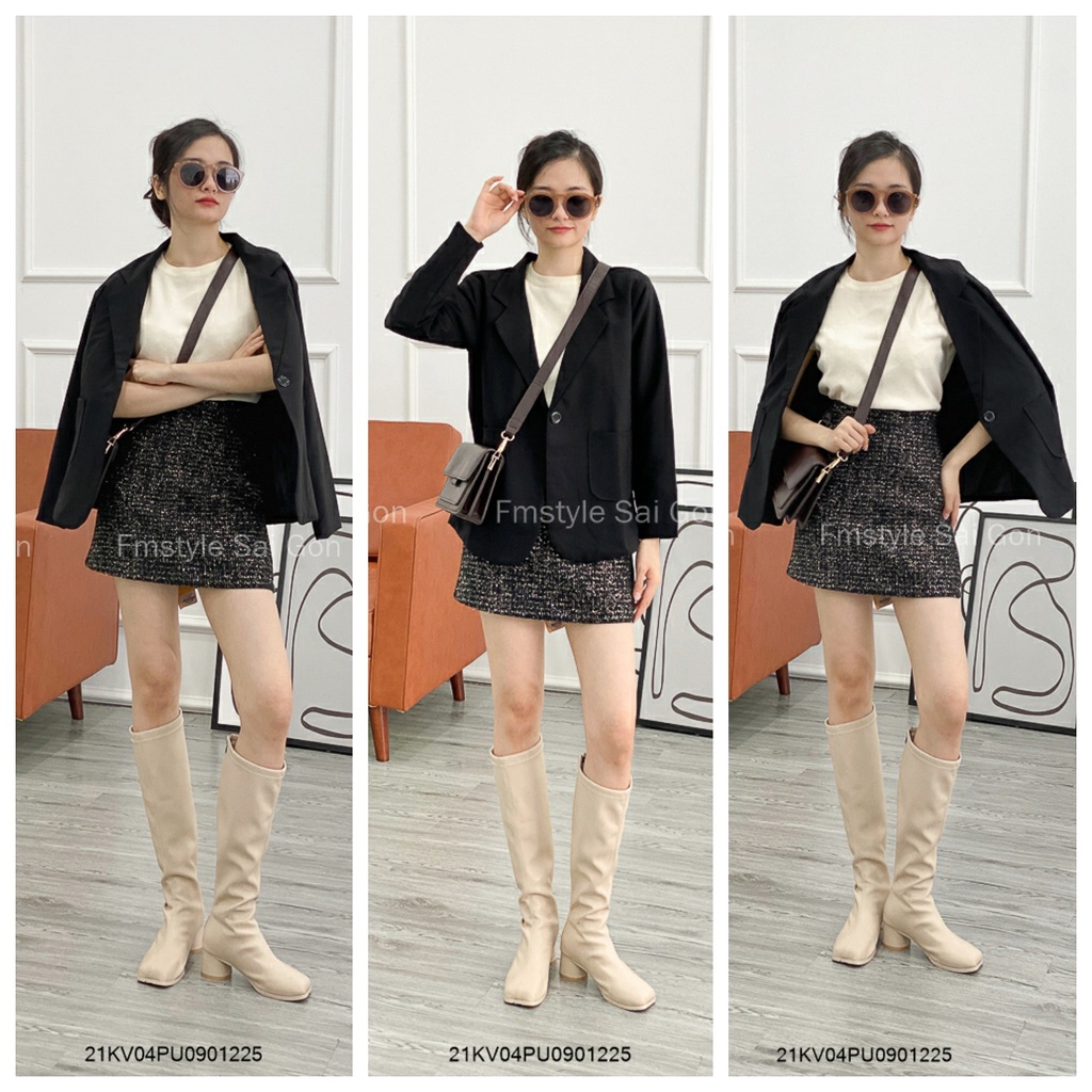 Áo vest tay dài 2 nắp 4 nút P449 VM STYLE, áo khoác blazer nữ thời trang ulzzang 22KV03PU0201