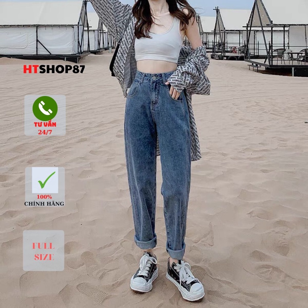 Quần bò jean nữ unisex Hàn Quốc mẫu mới nhất HTJean | BigBuy360 - bigbuy360.vn
