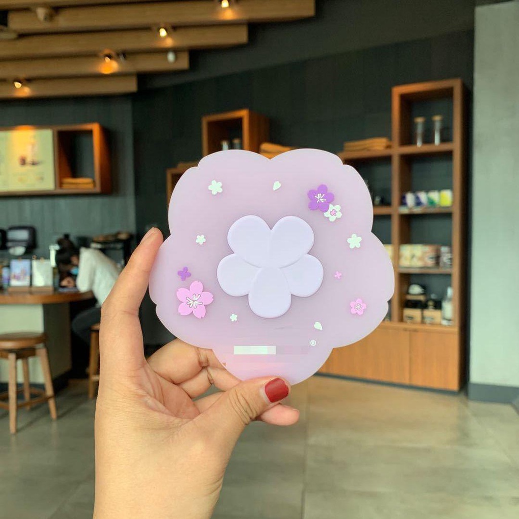 1 Tấm Lót Cốc Cà Phê Họa Tiết Hoa Thời Trang Dễ Thương Bắt Mắt