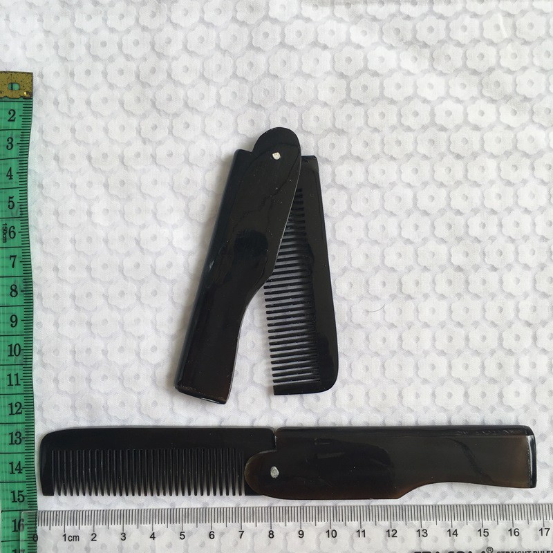 Lược chải tóc sừng bò châu Phi (L21 gấp đôi màu đen 17x2,3 cm L21)