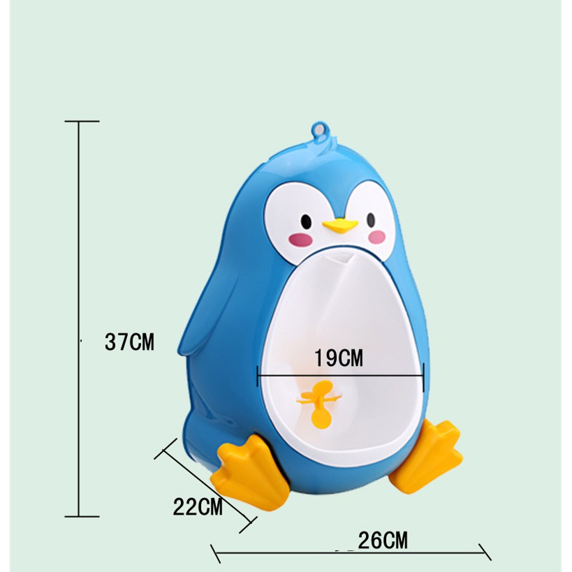 Bô tiểu đứng vệ sinh bé trai Babo hình chim cánh cụt cho bé tập đi tiểu tự lập, dễ dàng lắp đặt, tháo rời vệ sinh