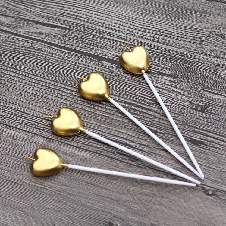 Nến 4 cây tim,sao mạ