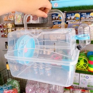 Lồng xách tay trong suốt cho hamster