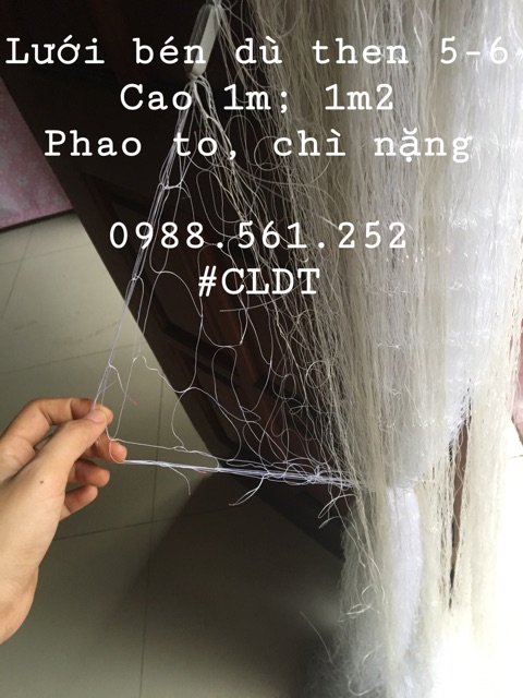 Lưới thả cá đánh sông hồ 3 màn dù xịn cao 1m2