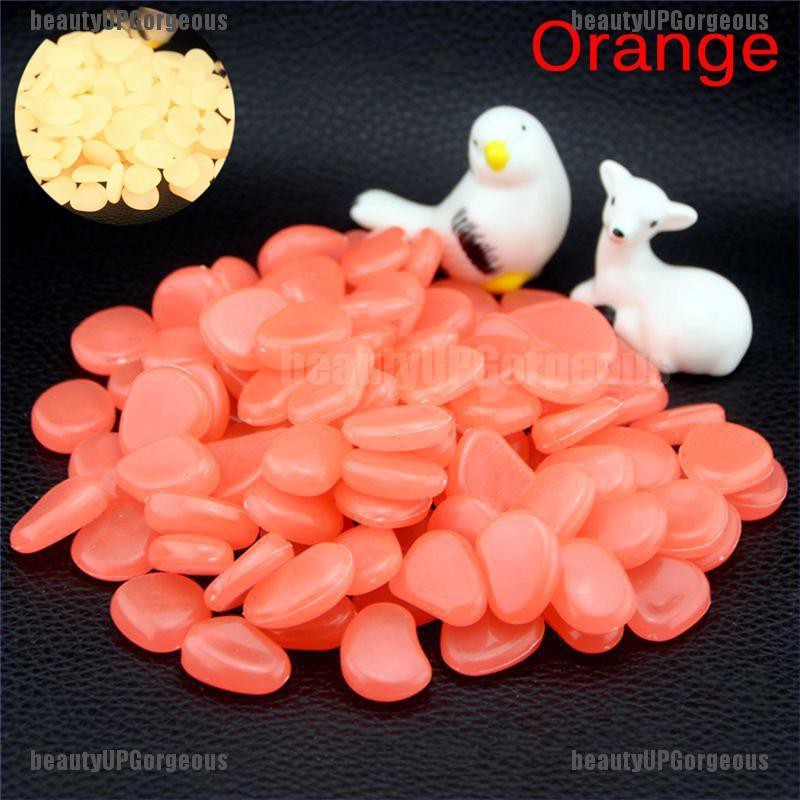 Túi 10 viên đá dạ quang nhiều màu sắc trang trí bể cá