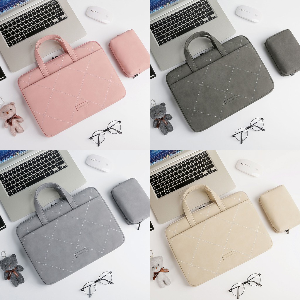 Túi Xách Laptop/Macbook Brinch Kèm Túi Sạc + Gấu Nhỏ (T018)