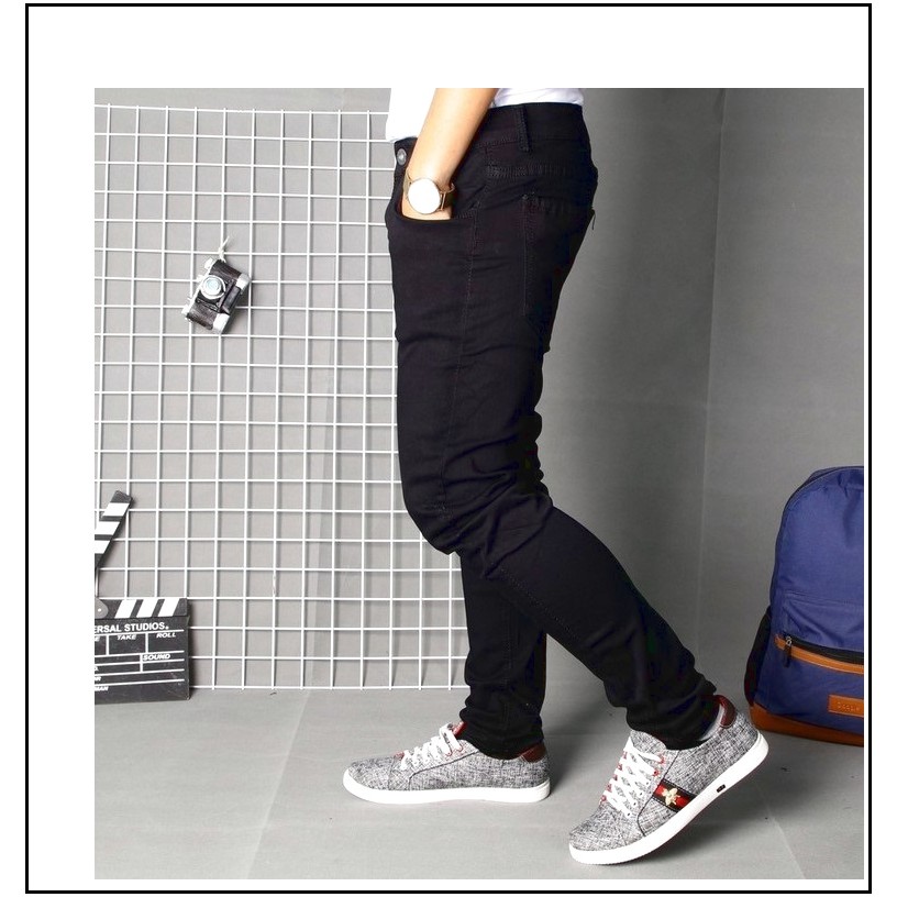 quần jean nam ĐEN TRƠN chất jean giãn tốt ĐT2-MS00/11