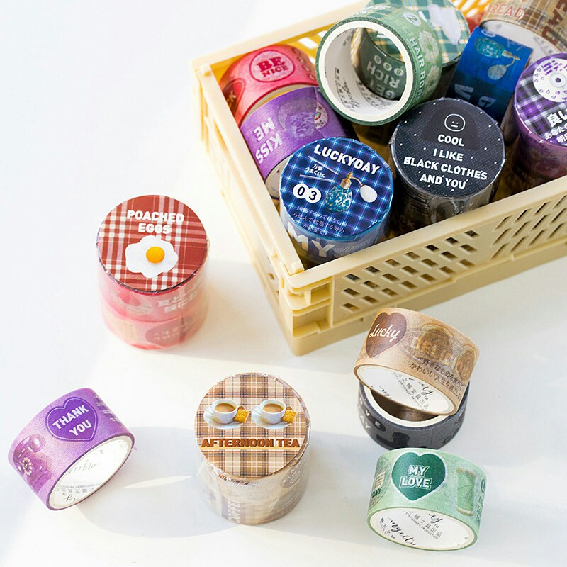 Combo 2 washi tape nhiều chủ đề xinh xắn (Hàng có sẵn)