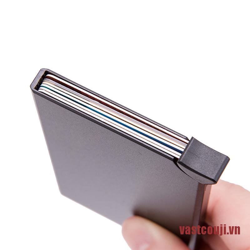 CONJI Pop Up Id RFID Card Fashion Aluminum Metal Protective Gear Storage Bag Rel