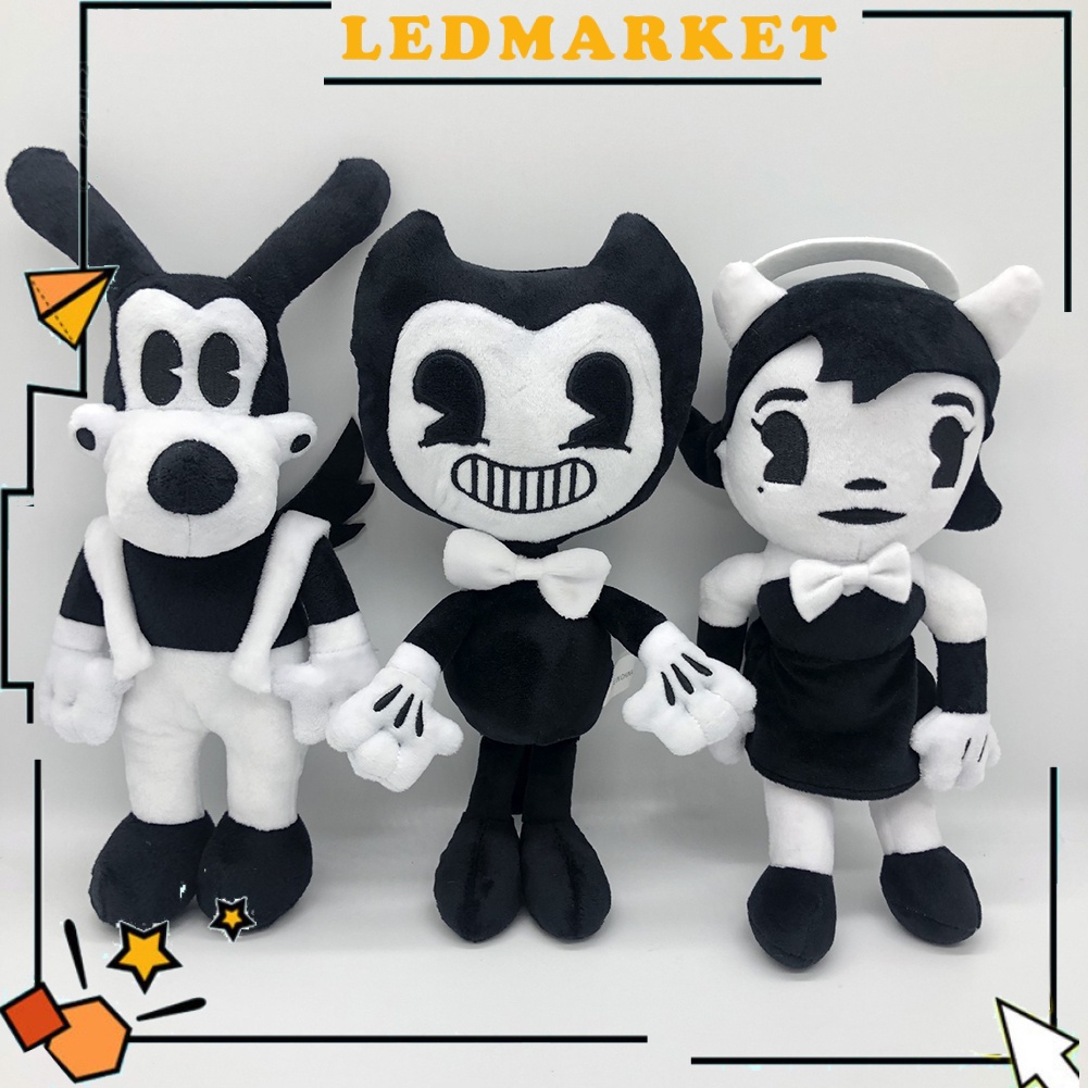 ledmarket Cute Bendy the Ink Machine Boris Action Figure Plush Stuffed Doll Toy Kids Gift