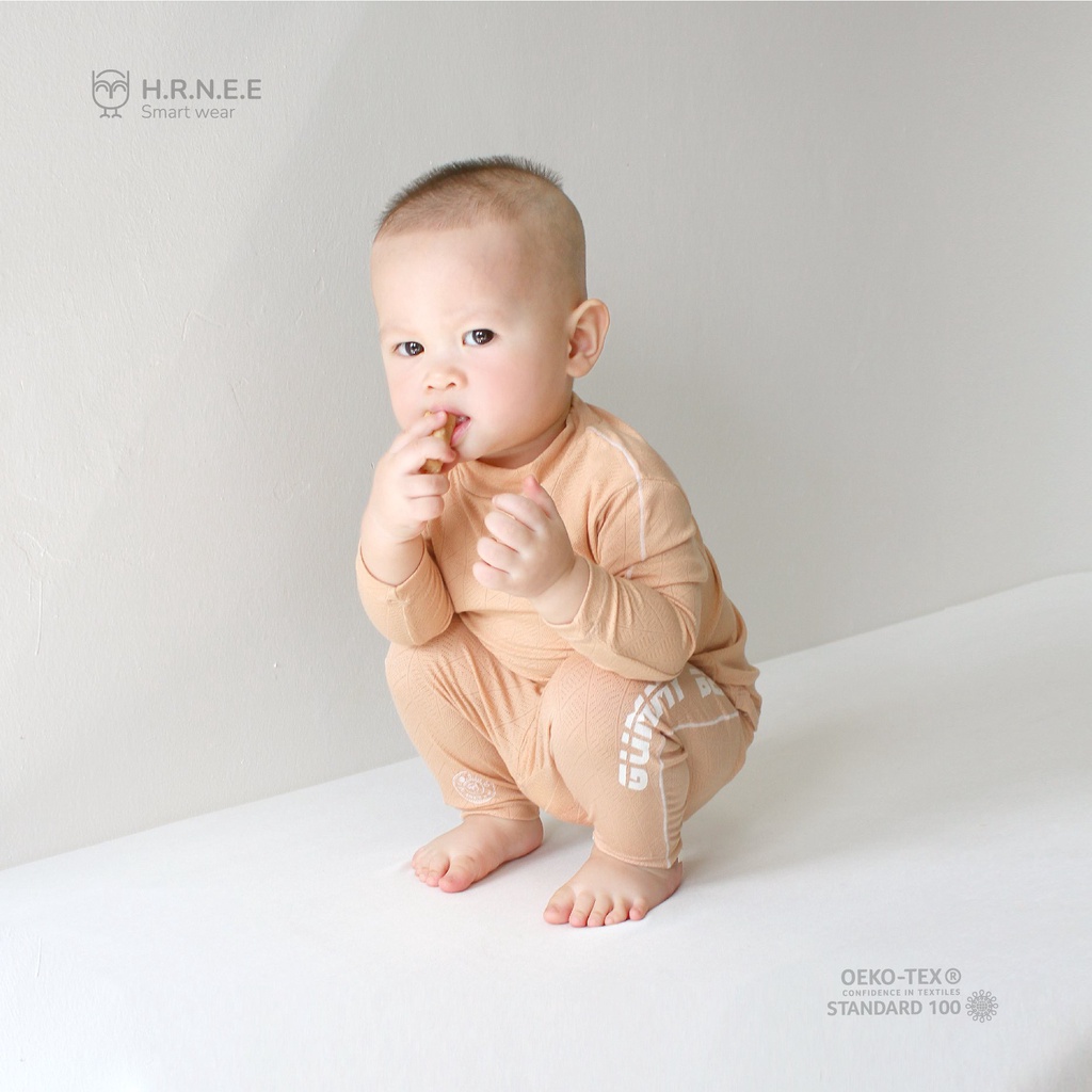 Bộ giữ nhiệt Gummy Modal Air HRNEE, Gin Kids Store bộ thu đông bé trai bé gái 6M-4Y GK001
