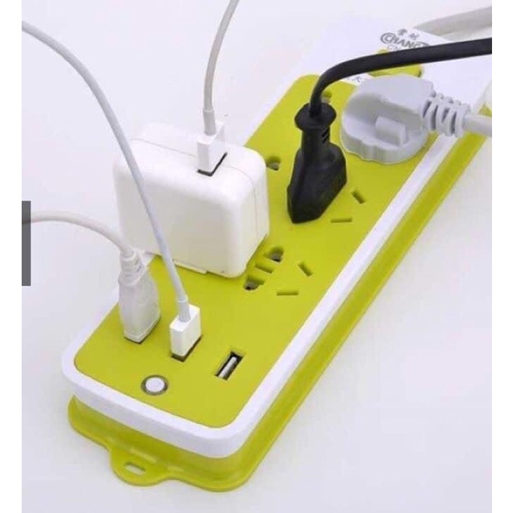 Ổ cắm điện đa năng 3 cổng UsB 6 ổ cắm