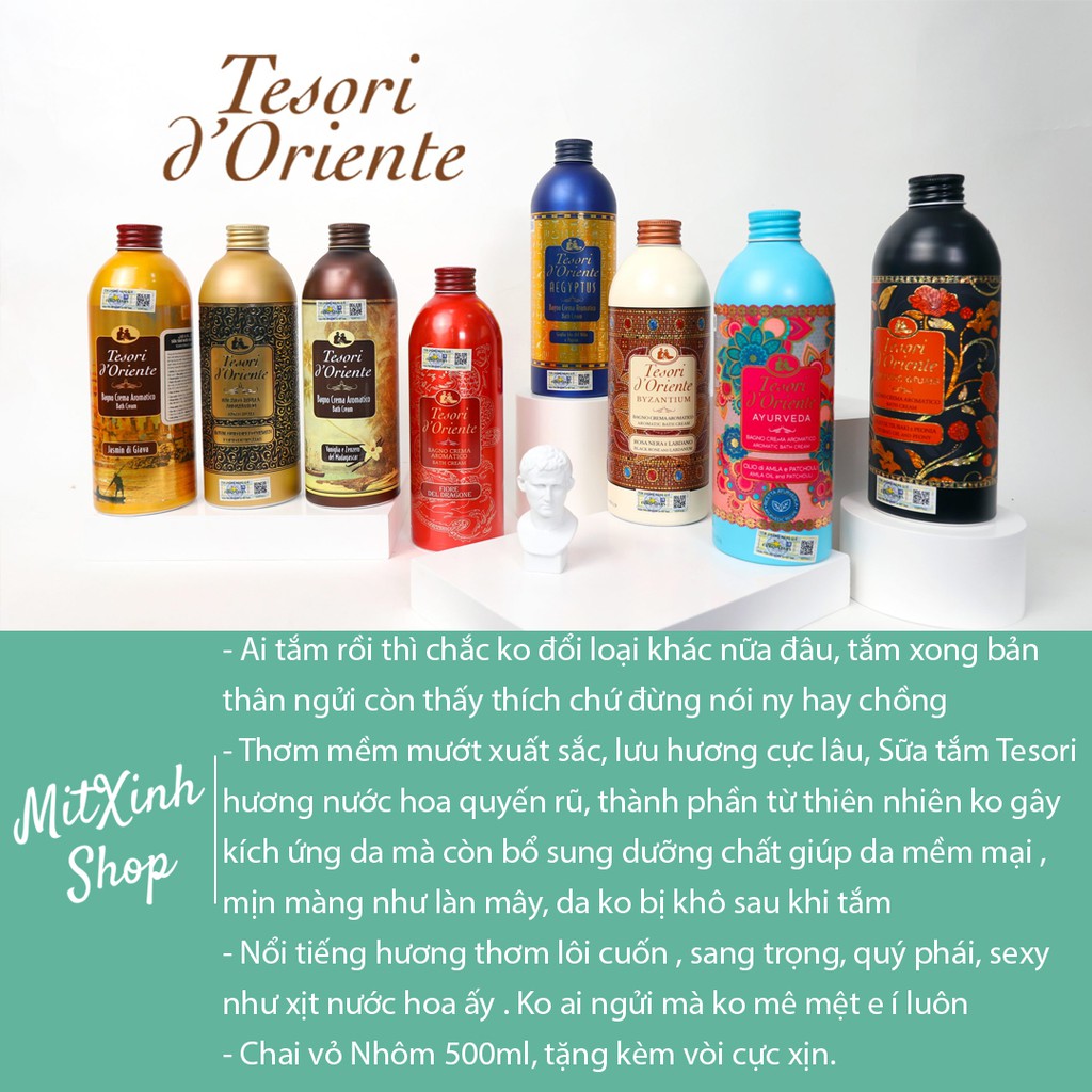 (HÀNG CHÍNH HÃNG) Sữa tắm lưu hương hương nước hoa Tesori D' Oriente 500ml - HƯƠNG THƠM LƯU GIỮ CẢ NGÀY | BigBuy360 - bigbuy360.vn