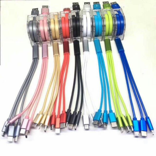 Dây sạc đa năng 3 đau