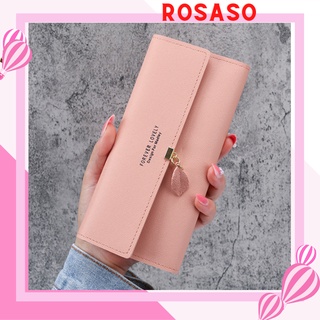 Ví nữ cầm tay đẹp cao cấp nhiều ngăn dáng dài đựng tiền ROSASO TX16