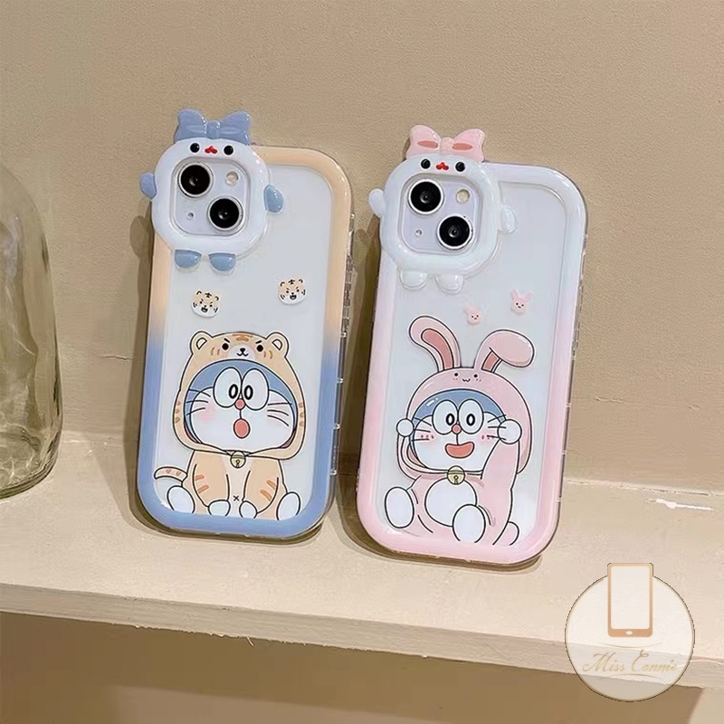 Ốp Điện Thoại TPU Mềm Hình Doraemon 3D Dễ Thương Cho IPhone 6 6S 7 8 Plus XR 11 14 13 12 Pro MAX X XS MAX SE