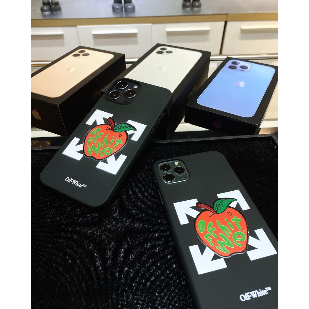 Ốp lưng iphone OFF.WHITE OW Táo cho các dòng máy  12, 12Pro , 12ProMax,  13, 13PRO, 13PROMAX , 14PROMAX