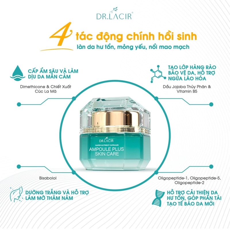 Viên Siêu Dưỡng Chất Drlacir,Hộp 20 viên,Cải thiện làn da, cung cấp dưỡng chất,phục hồi da, SUPER NUTRIENT CAPSULE