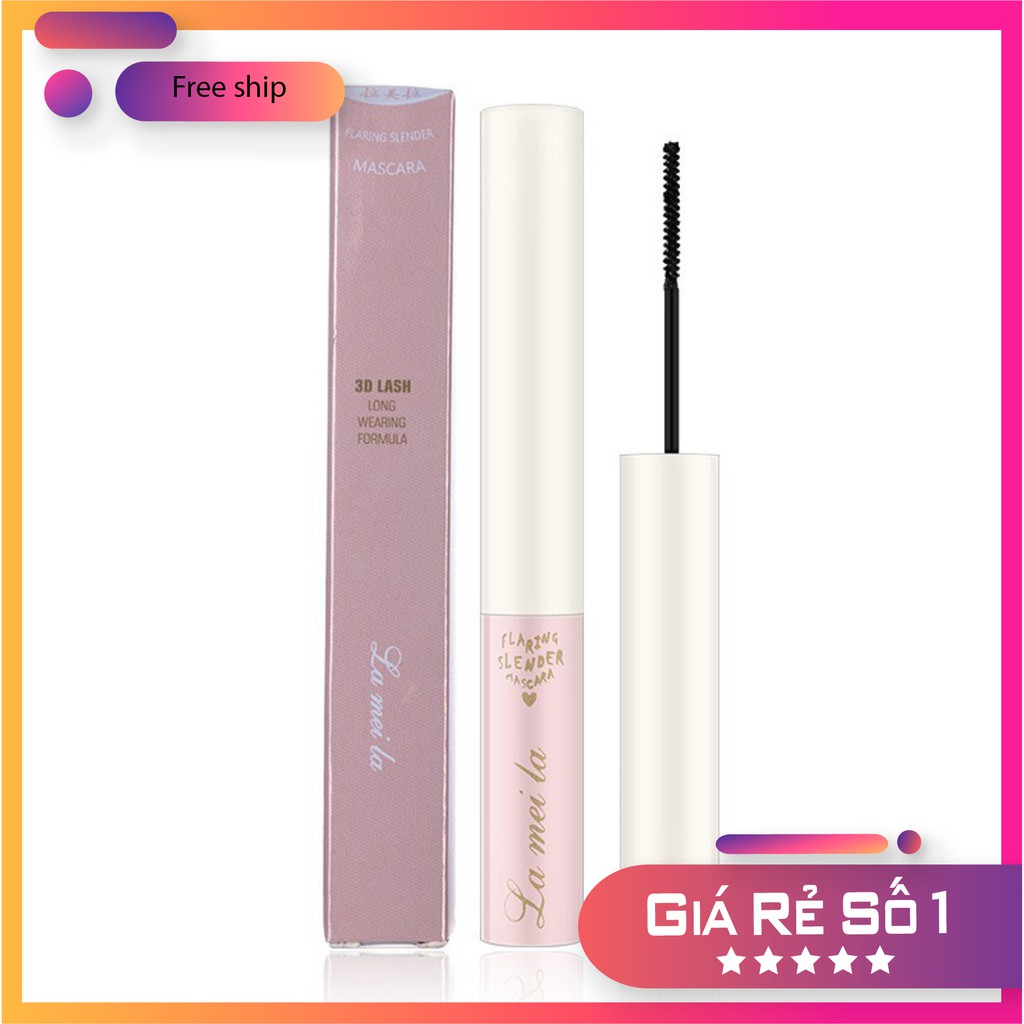 Mascara siêu mảnh tơi mi Lameila Skinny Microcara vỏ hồng Senabeauty