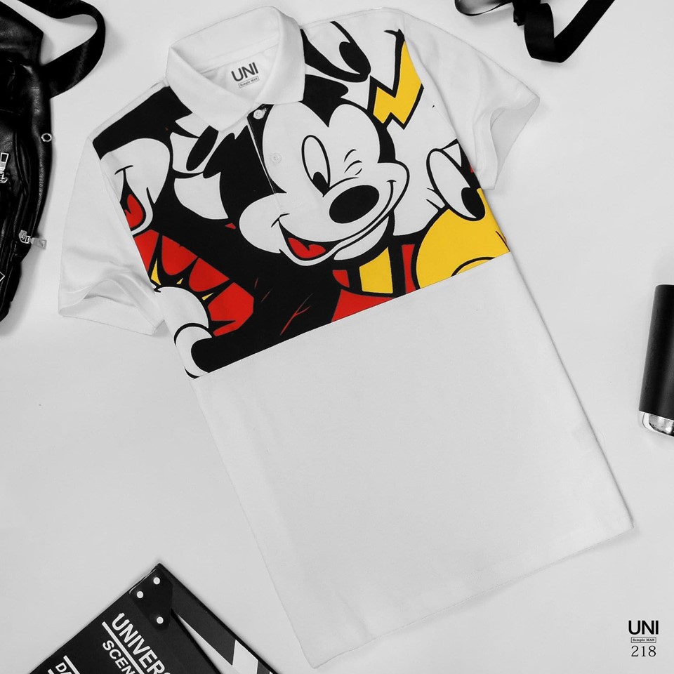 ÁO POLO chuột mickey HÀNG VNXK CAO CẤP 1 đẹp siêu đẹp siêu đẹp1