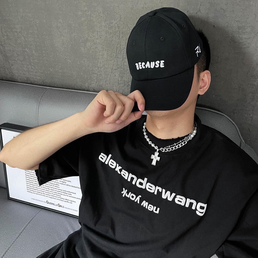 Vòng cổ Thép Titan Mặt Chữ Thập Đính Ngọc Trai Phong Cách hip hop