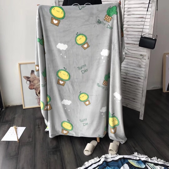 Chăn băng lông 2 lớp lông ngắn mẫu. Khổ 2m x 2m30