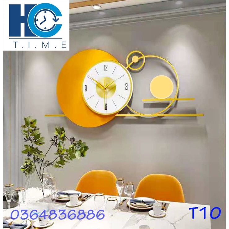 Đồng hồ treo tường trang trí decor T10 kích thước 83 x 39 cm