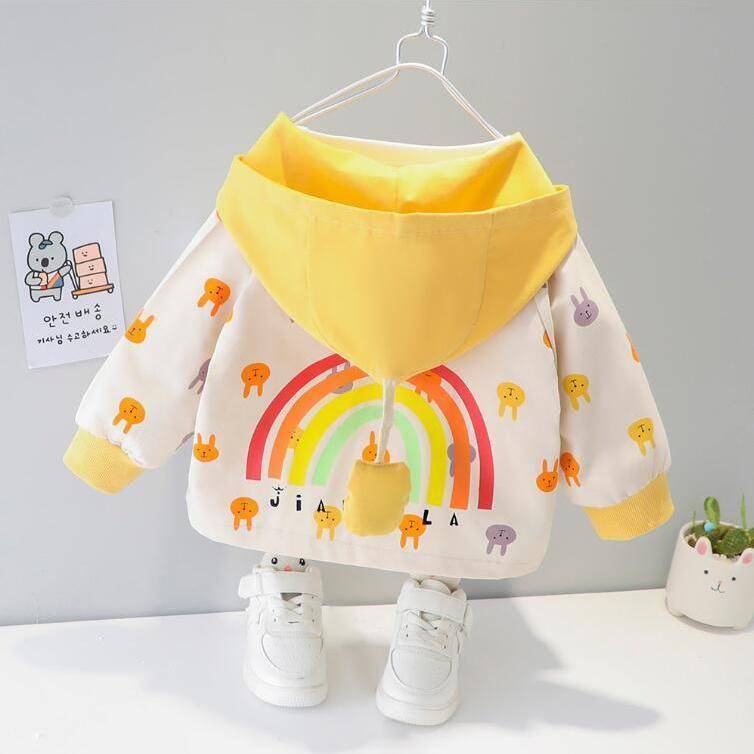 Áo khoác phong cách thời trang xuân thu cho bé gái 2021