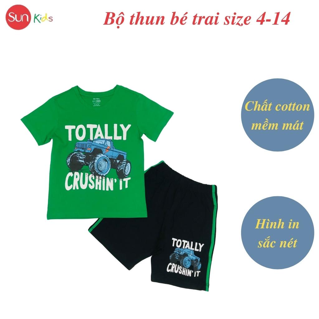 Đồ bộ bé trai, bộ thun bé trai chất cotton, nhiều màu, size đại 4-14 tuổi - SUNKIDS