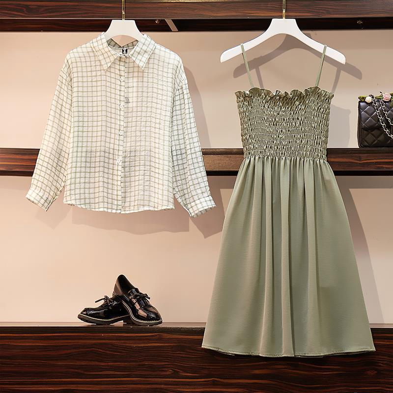 40-100kg☀M-4xl☀ Bộ Đầm Hai Mảnh Phong Cách Ngoại Cỡ Cho Phụ Nữ 200kg | BigBuy360 - bigbuy360.vn