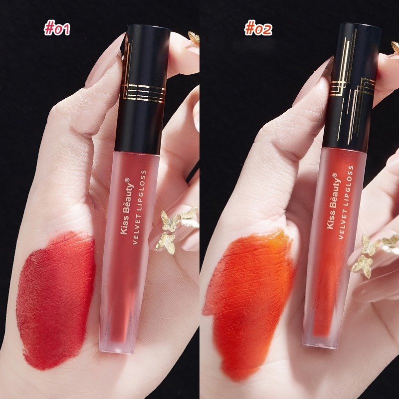 (Hàng Mới Về) Son Môi Kiss Beauty Kết Cấu Nhung Mịn Chống Thấm Nước Không Phai | BigBuy360 - bigbuy360.vn