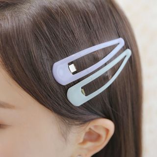 SET 2 CÁI KẸP TÓC MÁI NHỌN BÓNG MÀU CHO BẠN THÊM XINH