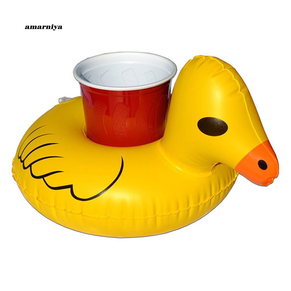 Phao đựng ly uống nước hình vịt con dễ thương