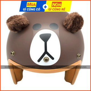 [Rẻ Số Zách] Mũ bảo hiểm 3/4 Pikachu-Doremon-Gấu