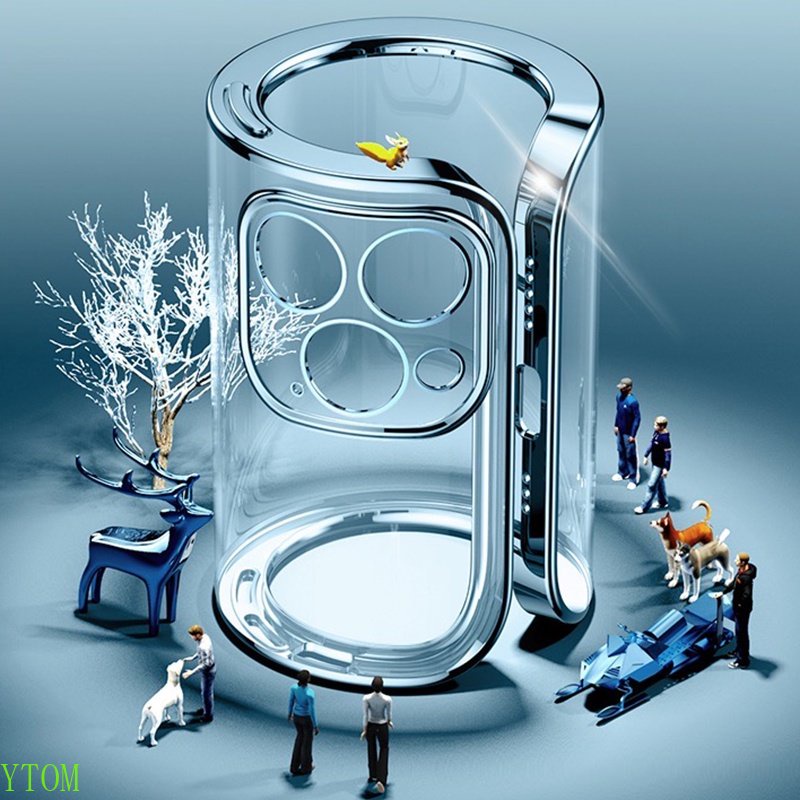Ốp Điện Thoại Silicon Mềm Trong Suốt Mạ Viền Bảo Vệ Camera Cho iPhone 14 13 12 Pro Max 14