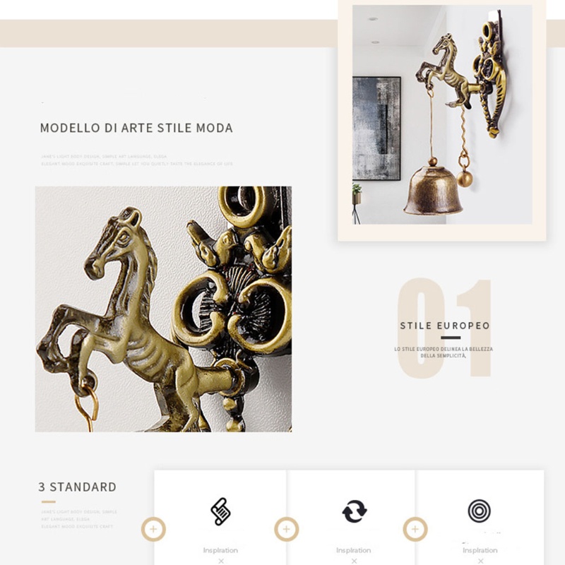 Chuông Gió Kim Loại Nam Châm Hình Động Vật Phong Cách Vintage