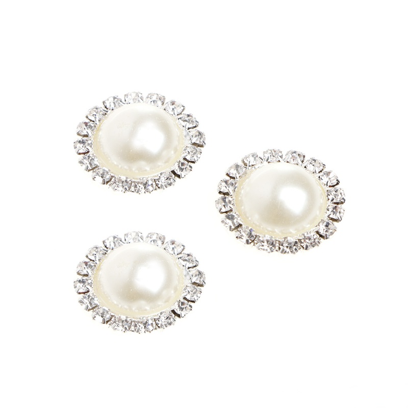 Set 5 Nút Ngọc Trai Tròn 21mm Cho May Vá Thủ Công DIY