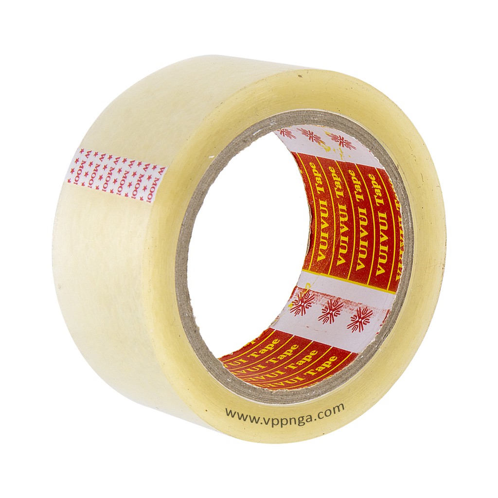 Băng keo nylon VuiVui 4,7cm (100 yard) trong (dài 65m) 187gr