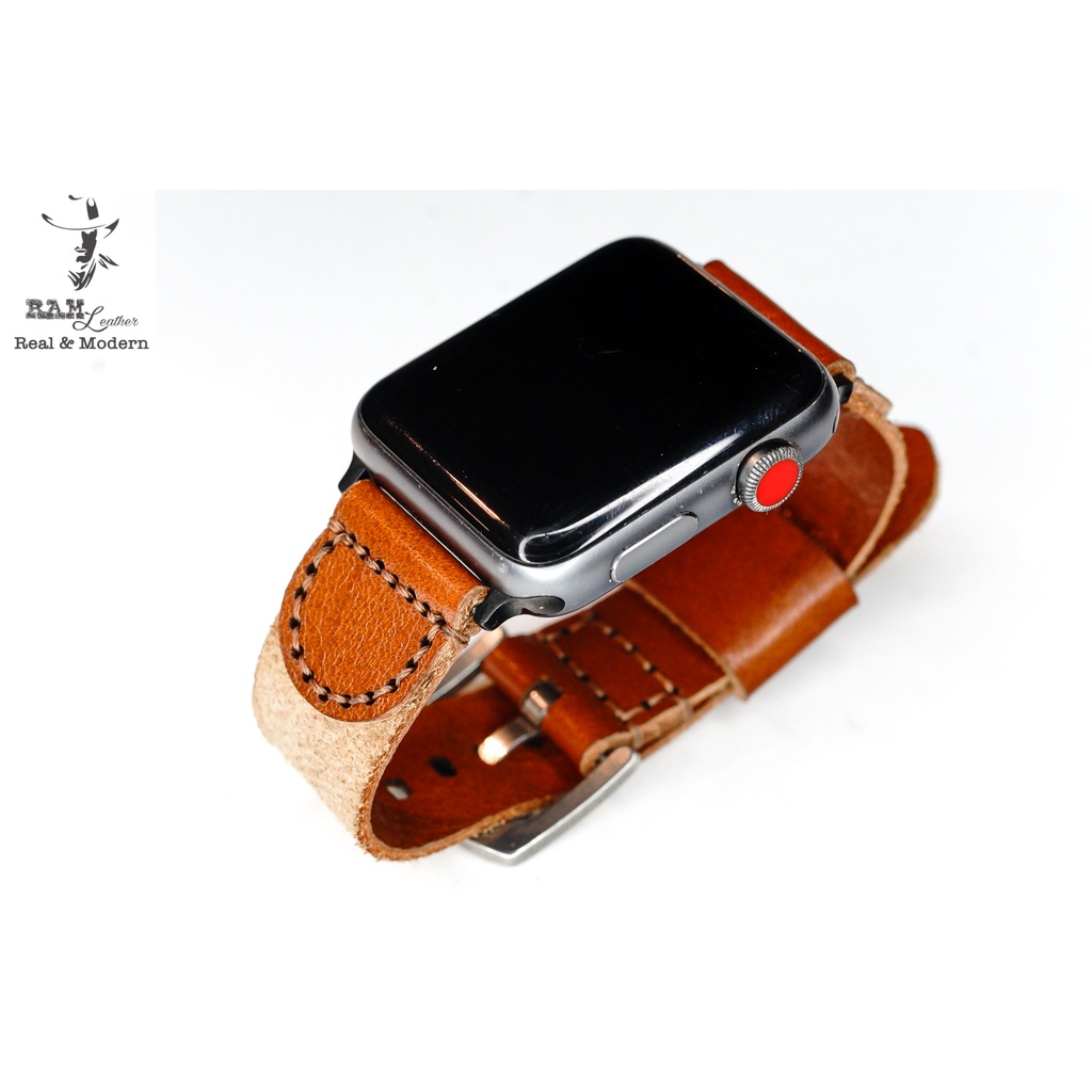 Dây Apple Watch , iWatch , iphone Watch da bò phong cách phi công RAM Leather pilot vachetta