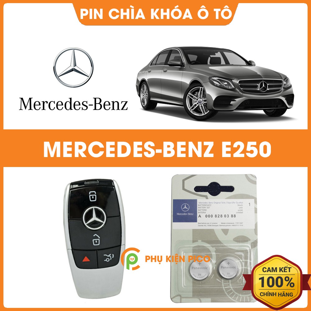 Pin chìa khóa ô tô Mercedes E250 chính hãng Mercedes sản xuất tại Indonesia 3V Panasonic