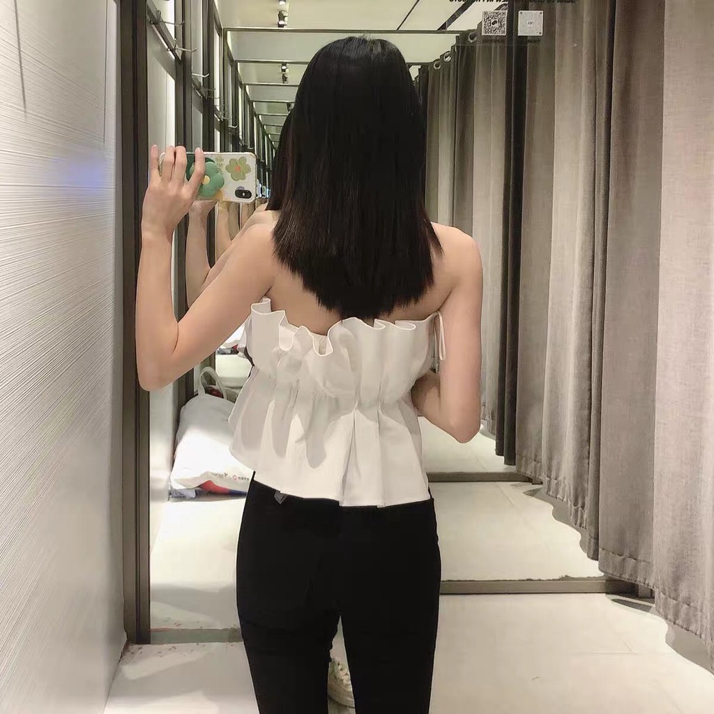 Áo croptop quây ngực ulzzang xếp ly sang chảnh | BigBuy360 - bigbuy360.vn