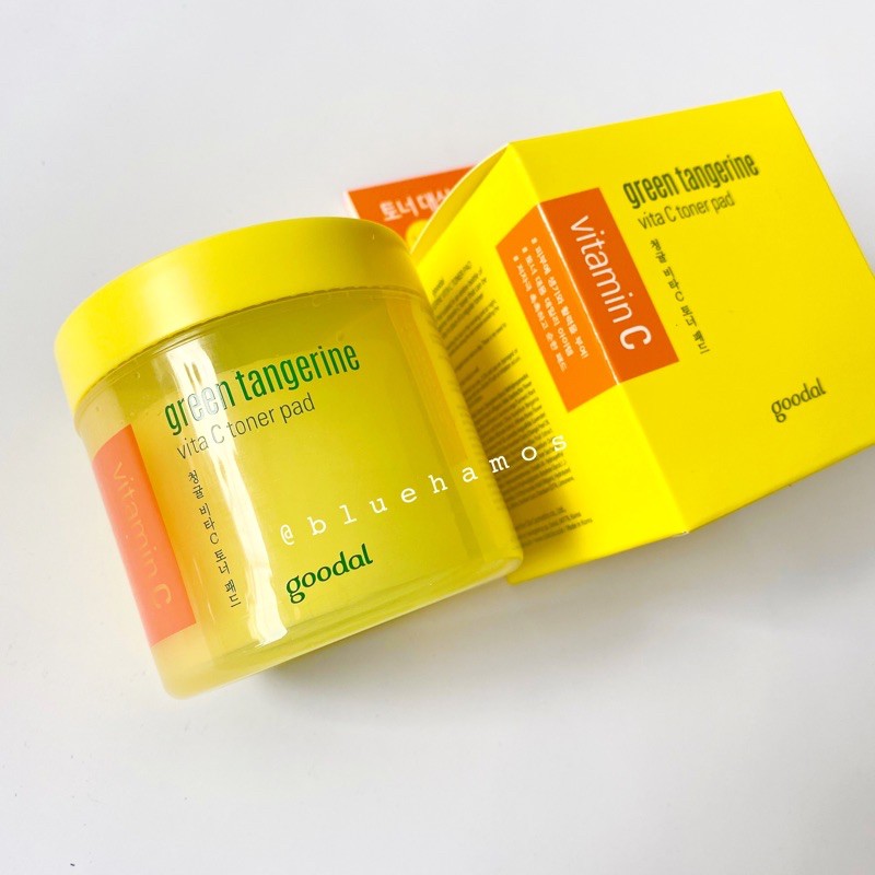Toner dạng miếng dưỡng trắng Goodal Green Tangerine Vita C Toner Pad