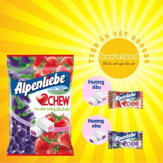 Kẹo Mềm Alpenliebe 2 Vị Hương Dâu Và Nho Mềm Ngon Kẹo Đồ Ăn Vặt Cho Bé và Mọi Người