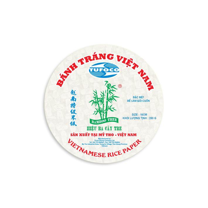 BÁNH TRÁNG Tròn 16cm 250g BA CÂY TRE (đặc sản Mỹ Tho)