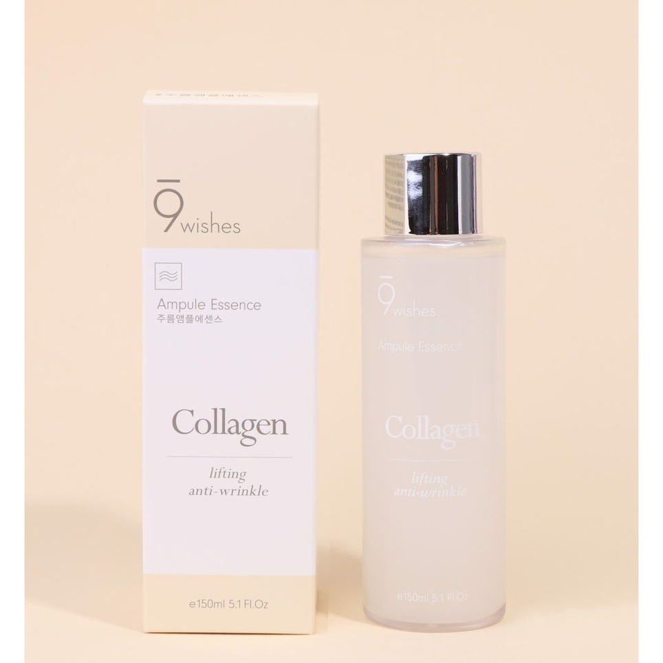 [Tem Chính Hãng] Tinh chất giảm nếp nhăn 9 Wishes Collagen Ampule Essence Hàn Quốc 150ml